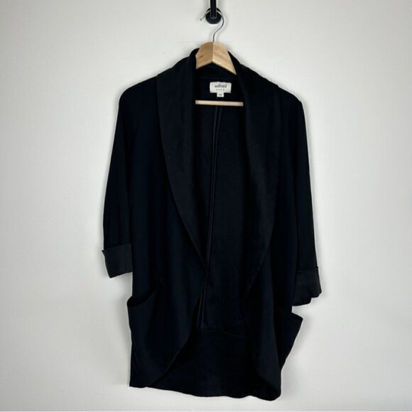 Aritzia Wilfred Chevalier Black Satin collar blazer - Picture 4 of 8